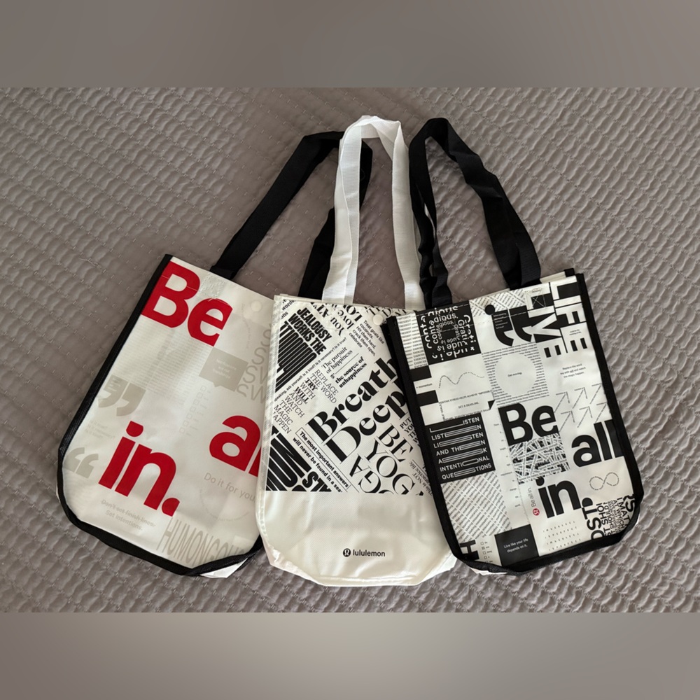 ❤️ Three Brand New Small Lululemon Tote Bags